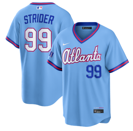 Men Atlanta Braves #99 Strider blue Nike 2026 City Connect Stadium Jersey->atlanta braves->MLB Jersey